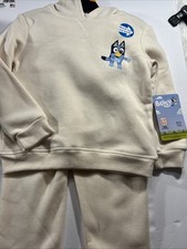 New Bluey Hoodie Pants Jogger Set 4T Kids Boy Outfit Cartoon Graphic Both Sides