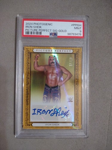 2024 PANINI PHOTOGENIC PICTURE PERFECT GOLD IRON SHEIK /10 AUTO PSA 9 MINT POP 1 - Picture 4 of 7