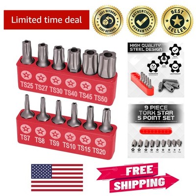 Durable S2 Steel 12Pc Torx Plus Tamper-Proof Driver Bit Set for Precision Work