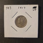 1917 Winged Liberty Head Mercury Silver Dine In Very Fine Condition