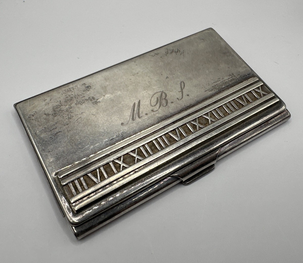 Rare Tiffany&Co Atlas Personalized Sterling Silver Business Card