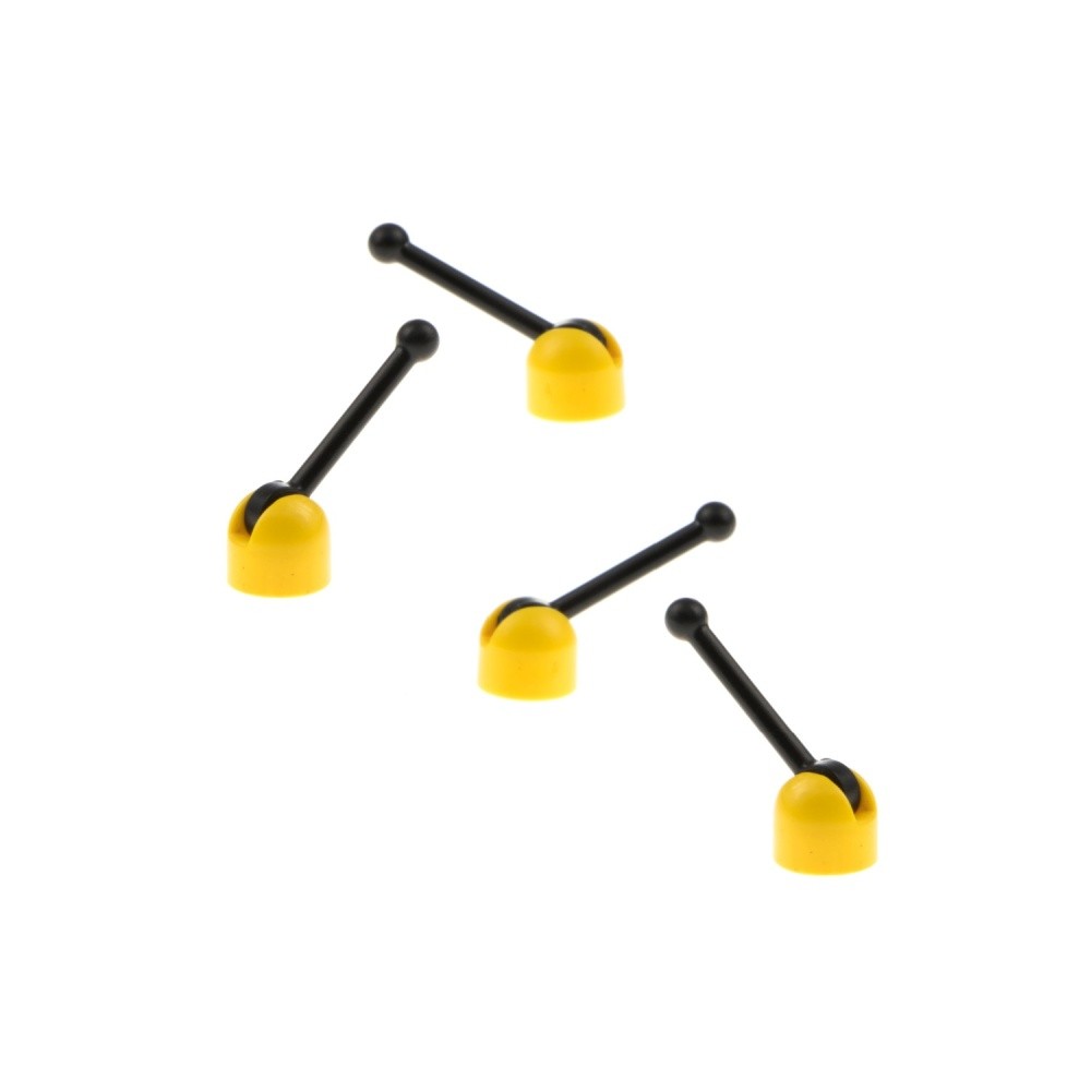 4x Lego Antenna Yellow Gear Lever Black Star Wars 73587c02 4593 4592c02