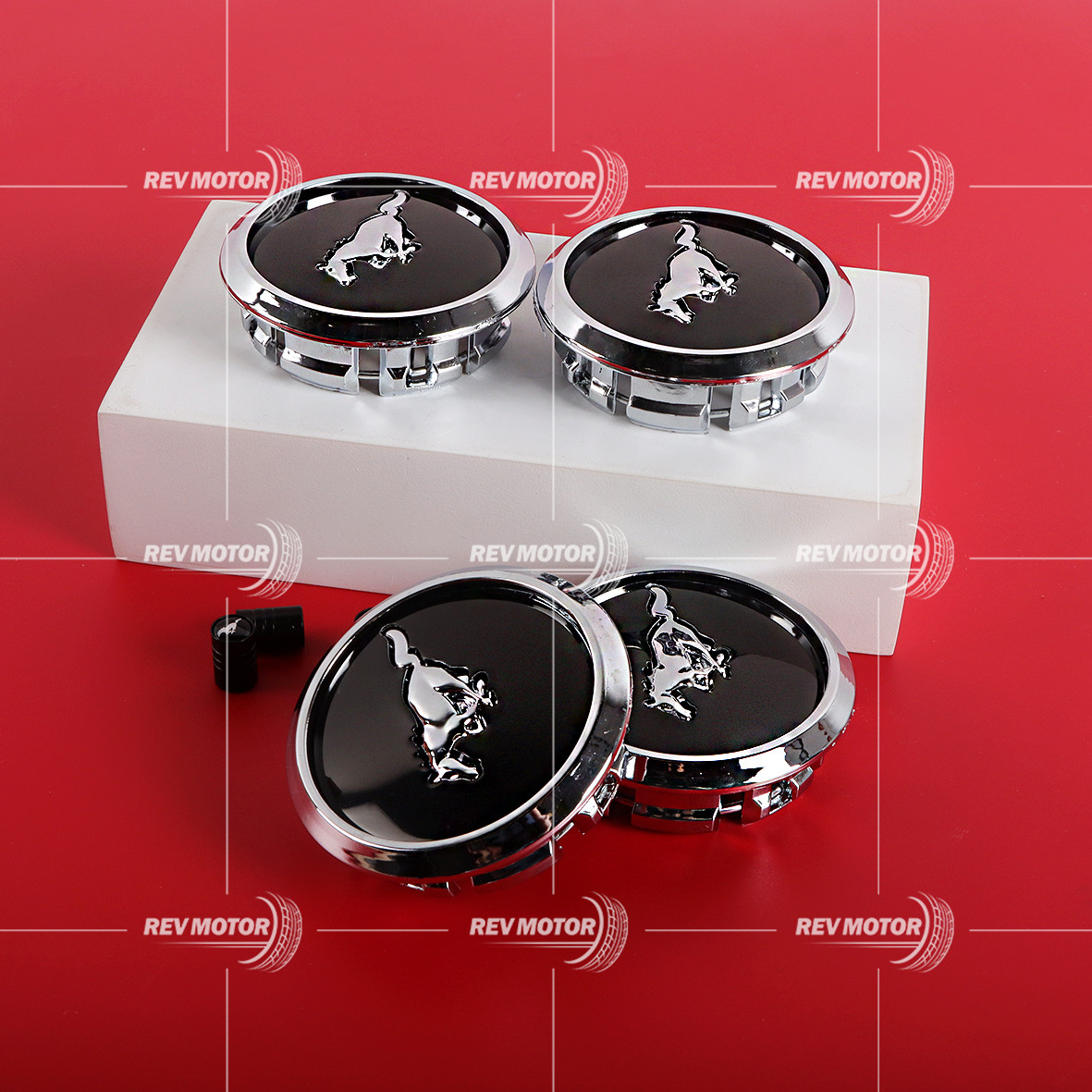 8pcs 68 mm / 2.68" Horse Badge Wheel Center Caps Rim Caps Hub Caps For Mustang