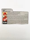 Vintage G.I. Joe Ninja/Intelligence Jinx Command File Card  1986