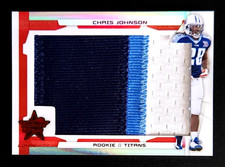 2008 Rookies & Stars #207 Chris Johnson Rookie Jersey Jumbo Swatch Red /5 RARE!