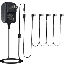 Guitar Pedal Power Supply Adapter 5 Way 9V 1A Tip Negative Daisy Chain Cable