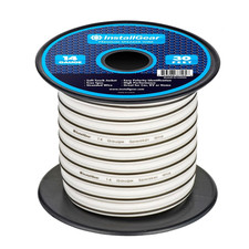 14 Gauge AWG Speaker Wire Cable - 30Ft White, Outdoor Automotive/Marine