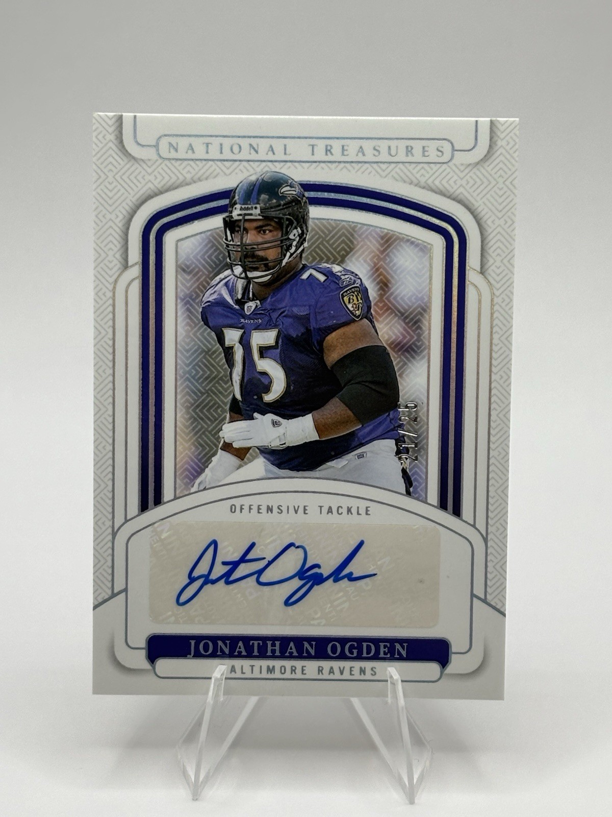 2024 Panini National Treasures Signatures- Jonathan Ogden Silver /25 Auto Ravens