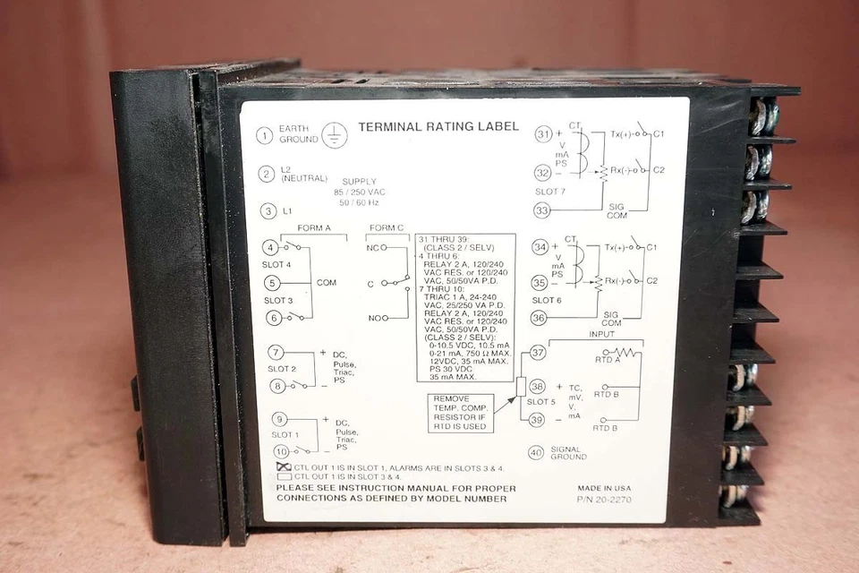 Barber-Colman, Series 10, 10QT-0JF00-000-1-00, Temperature Controller - Image 3 of 4