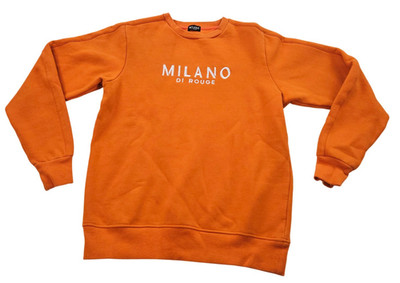 Milano Di Rouge Sweatshirt Mens Size XS Robbie Lux Stretch Crew Pullover Logo
