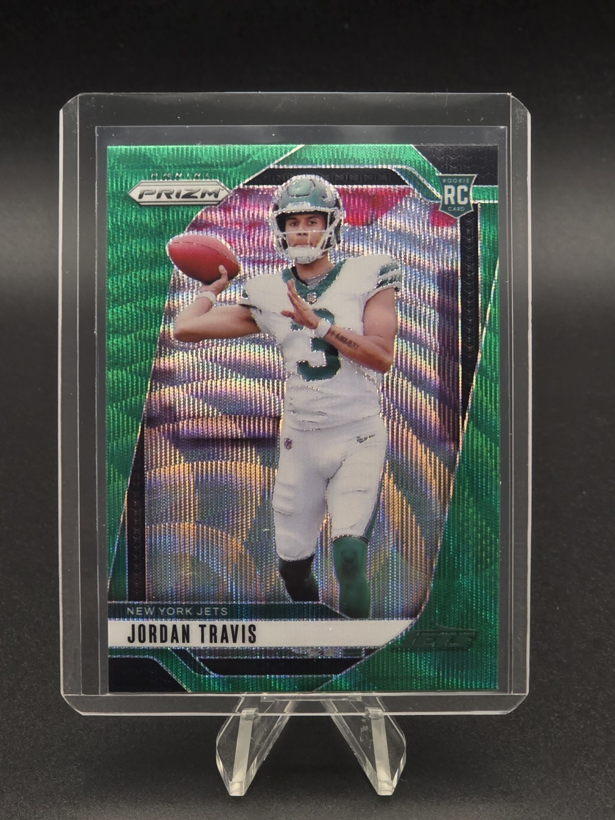 2024 Panini Prizm - Rookies Jordan Travis #359 Green Wave Prizm (RC)
