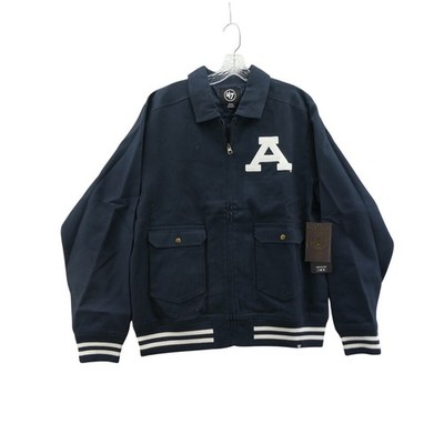 47 Brand Jacket Mens Small Auburn Tigers Navy Blue Full Zip College Vault New