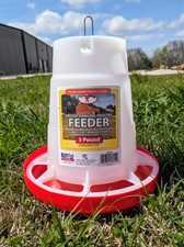 Little Giant Deluxe Hanging Poultry Feeder Adjustable Feed Levels 3-Pound