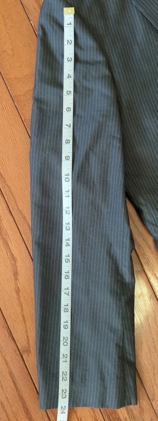 EXPRESS Men's Two Button Blazer Gray Pinestripped… - image 7