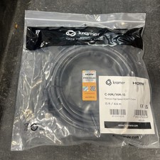 Kramer C-HM/HM-15 Premium High-Speed HDMI Video Cable w/ K-Lock Connectors 15'