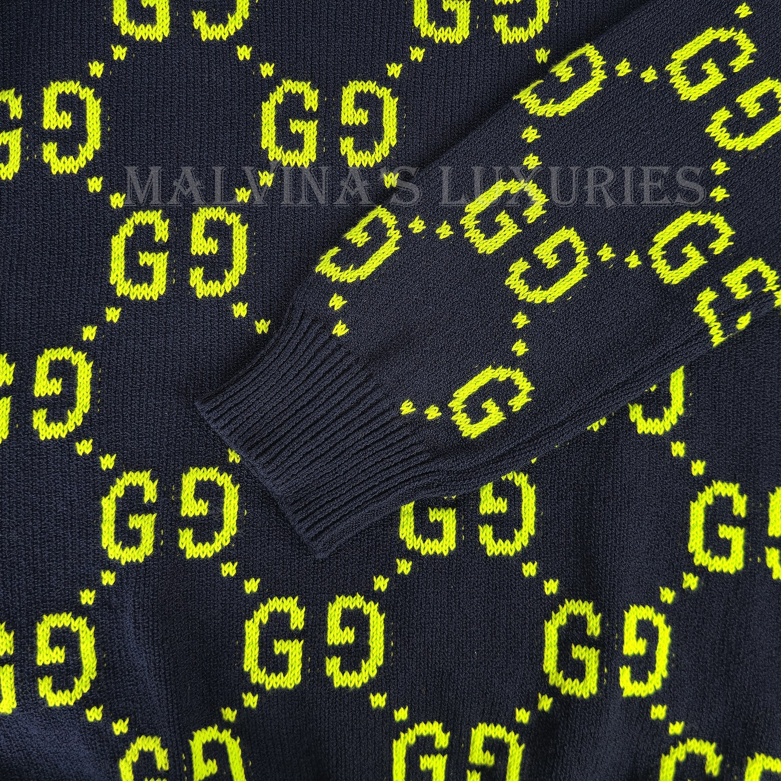 GUCCI SWEATER MENS GG COTTON JACQUARD CREWNECK KNIT TOP $1,500 sz XXL image 9