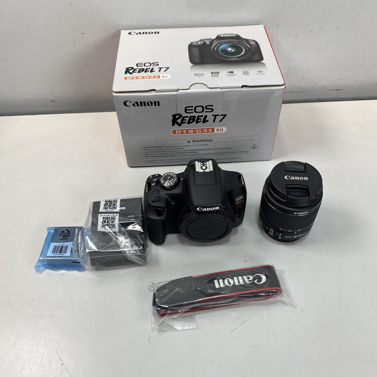 Canon Camera Kit EOS Rebel T7 DSLR with 18-55mm Lens Black