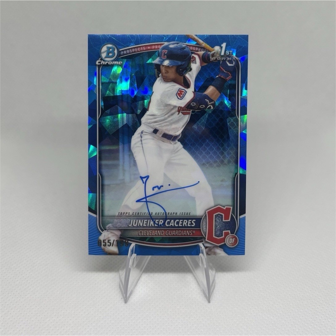 2025 Bowman Chrome Sapphire Rookie Autograph /199  Juneiker Caceres CPSA-JCA