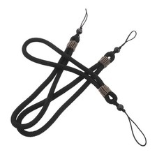 3pcs Short Braided Phone Wrist Strap Black Handcrafted Mobile Phone Wristlet