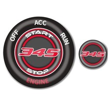 Push Start Button Cover for Dodge Challenger Charger Durango Ruby Red