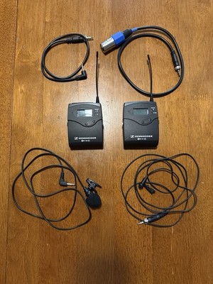 Sennheiser ew 100 G3 System Pair SK 100 G3 EK 100 G3 + Lavalier Mic set + cables