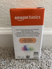 1-Pack Amazon Basics Smart Light Bulb WiFi LED RGB A19 60W E26 Dimmable