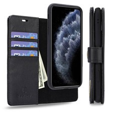 Luxury Genuine Soft Wallet Flip Stand Case Cards Cover Skin For Samsung/iPhone