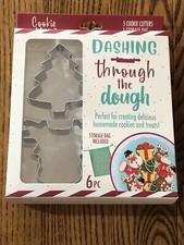 5 Piece Christmas Cookie Cutter Set with Storage Bag - Dashing Through The Dough
