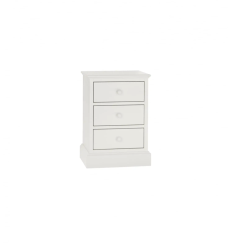 Bentley Designs Ashby White 3 Drawer Nightstand 7902-73 - Picture 4 of 4