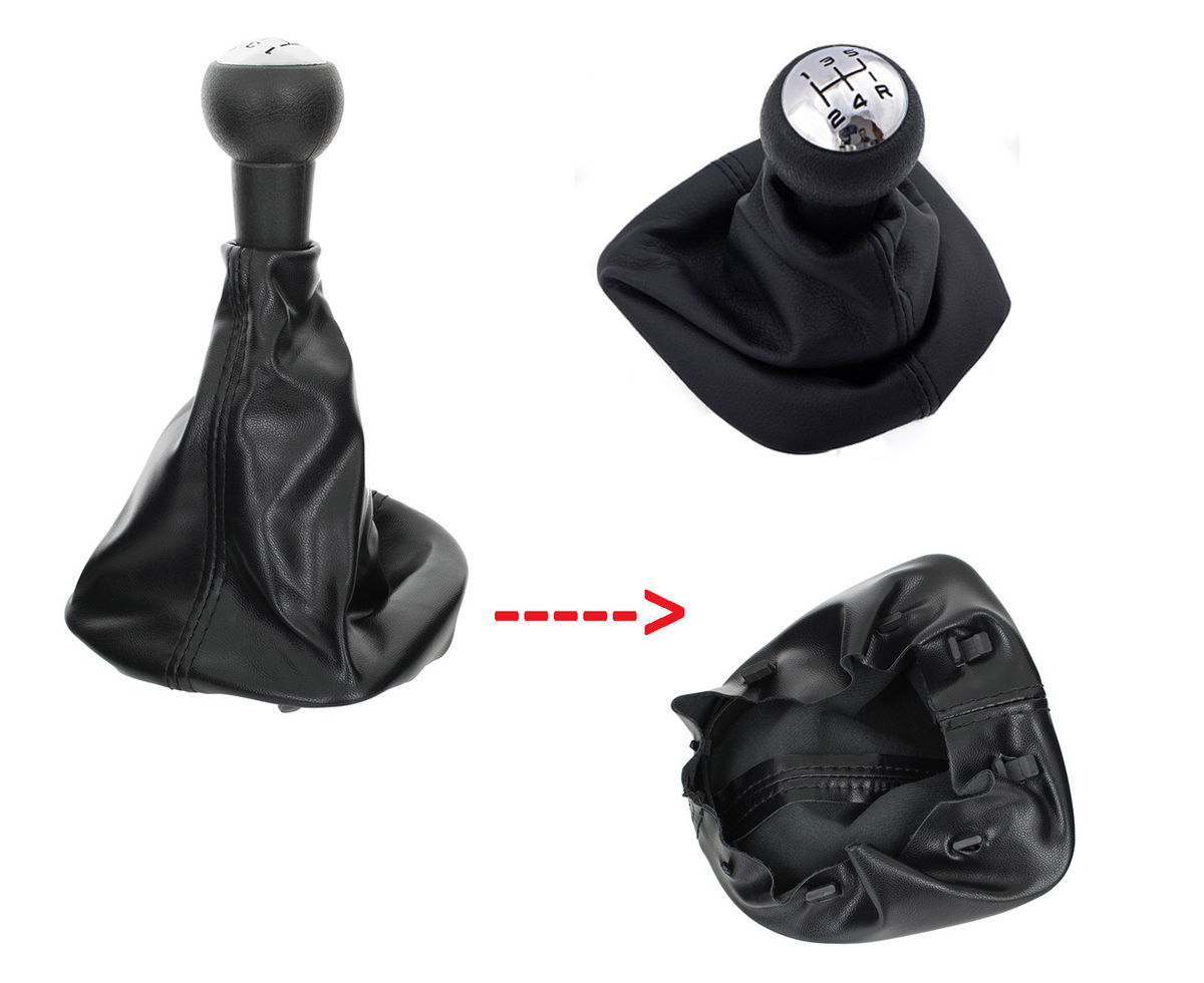 Pommeau De Levier De Vitesse 5 Vitesses Avec Soufflet En Cuir