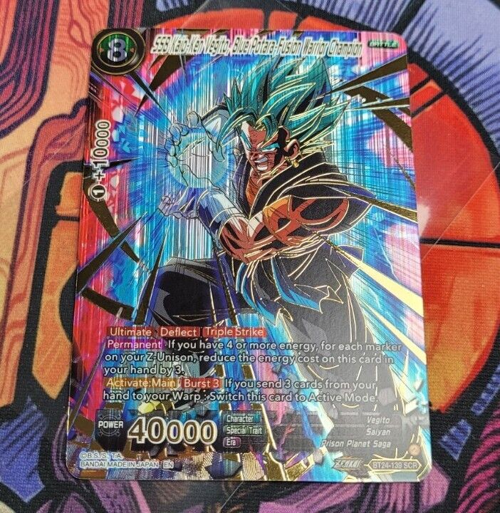 SSB Kaio-Ken Vegito, Blue Potara-Fusion Warrior Champion SCR SSB Kaio-Ken Vegito, Blue Potara-Fusion Warrior Champion SCR