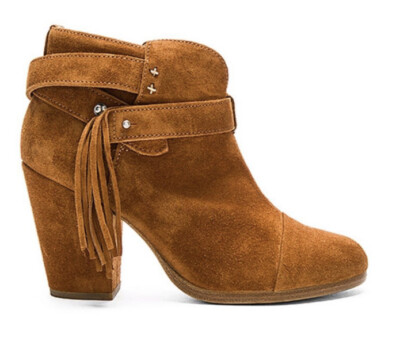 Rag Bone Harrow Fringe Booties 11 Made In Italy