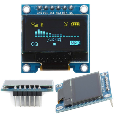 0.96'' SPI IIC I2C 6Pin OLED Display Module Blue&Yellow For Arduino Raspberry Pi