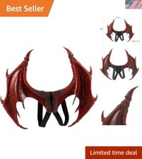 Versatile Red PU Dragon Wings for Halloween, Cosplay, and Theme Parties