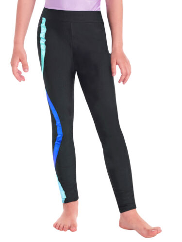 Kids Girls Tights Yoga Trousers Athletic Pants Sport Dancewear Skating Uniform - Picture 7 of 27