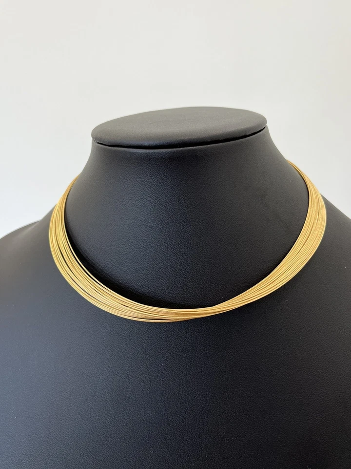 Tiffany & Co. 18k Vintage Multi-Gold Wire Necklace , RARE