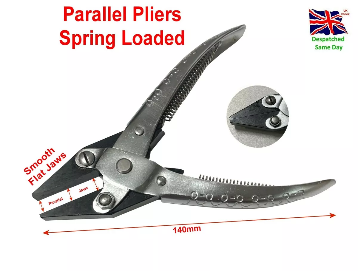 Flat Smooth Parallel Action Pliers Spring Loaded 140mm Jewellery Wire MakingTool