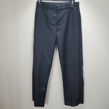 Izod Boys Black Dress Pant Sz 14 Flat Front