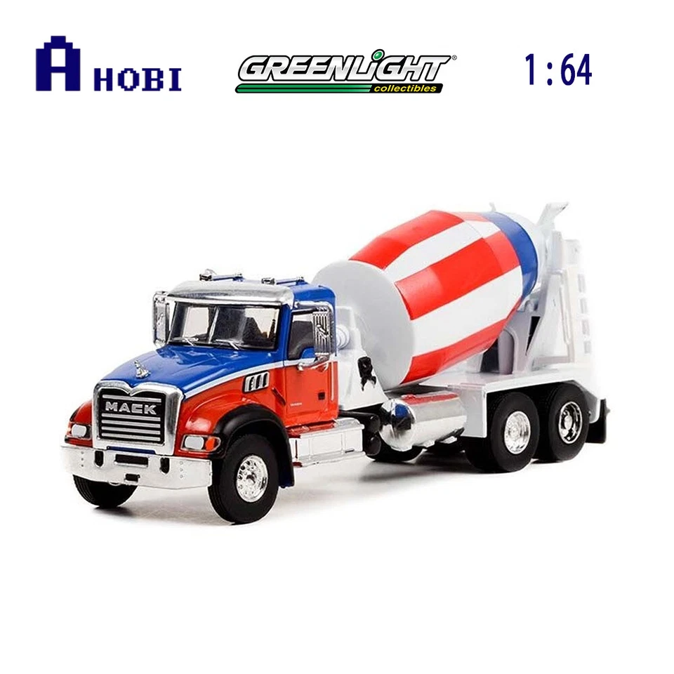 Greenlight 1:64 Scale 2019 Mack Granite Cement Mixer Model Toy Limited Edition