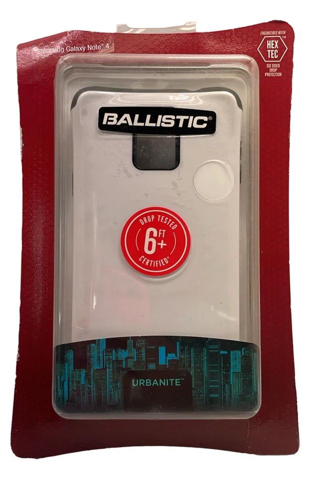Funda Ballistic Urbanite para Samsung Galaxy Note 4, Blanco/Gris Foto 2 de 4