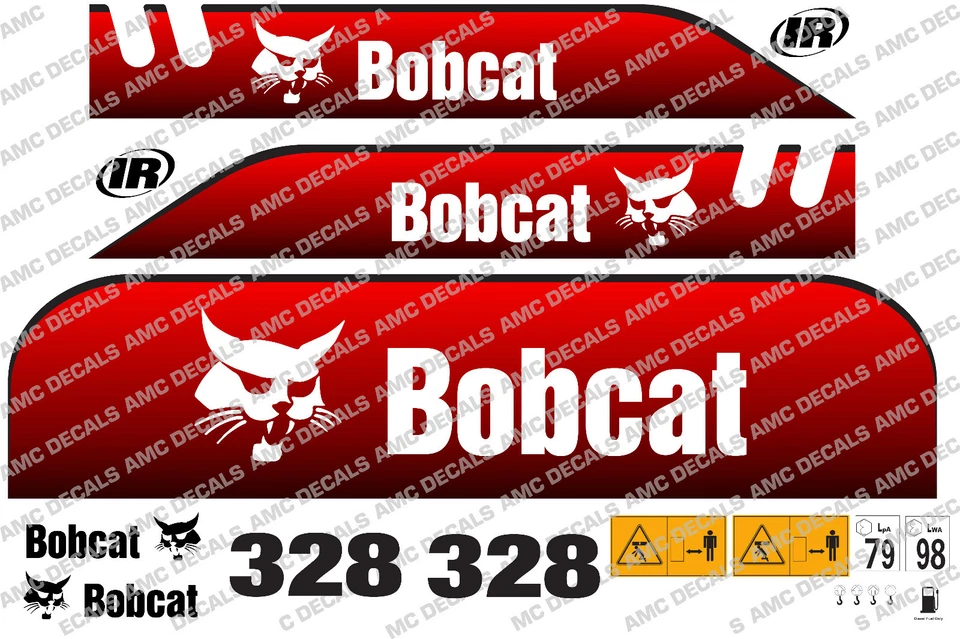 BOBCAT 328D Mini Bagger Aufkleber Set - Bild 1 von 1