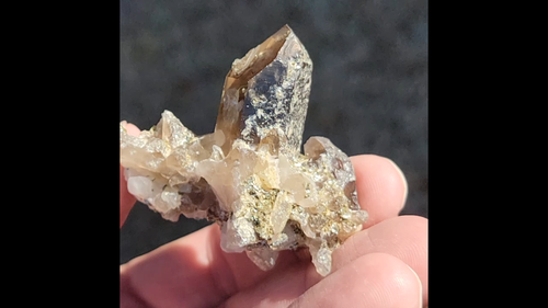 SMOKY QUARTZ CRYSTAL with MICA INCLUSIONS HALLELUJAH JUNCTION PETERSEN MOUNTAIN - Video 1 of 1