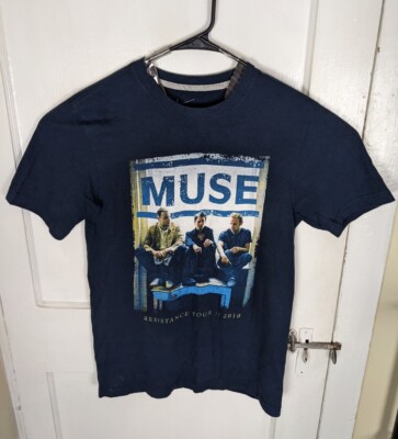 RARE 2010 Muse Resistance Tour Dates 2-Sided Band Shirt Promo Alt