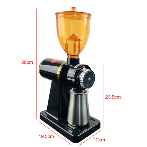 Commercial Electric Coffee Grinder Automatic Burr Mill Bean Home Office Grind - Picture 5 of 9
