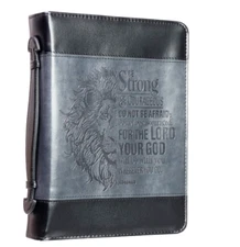 Bible Organizer Cover Leather Zipper Large Book Protection Case God Faith Christ