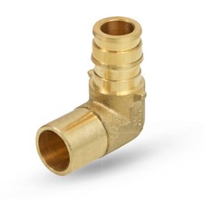 1/2" PEX-A x 1/2" Male Sweat 90 Degree Elbow, No Lead Brass F1960 Adapter