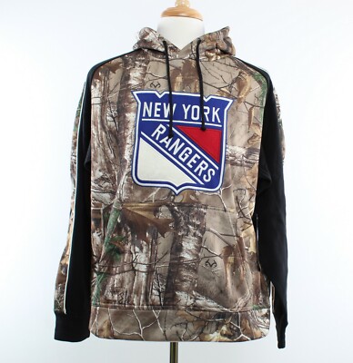 OTS NHL Men's New York Rangers Decoy Hoodie with Logo, Medium