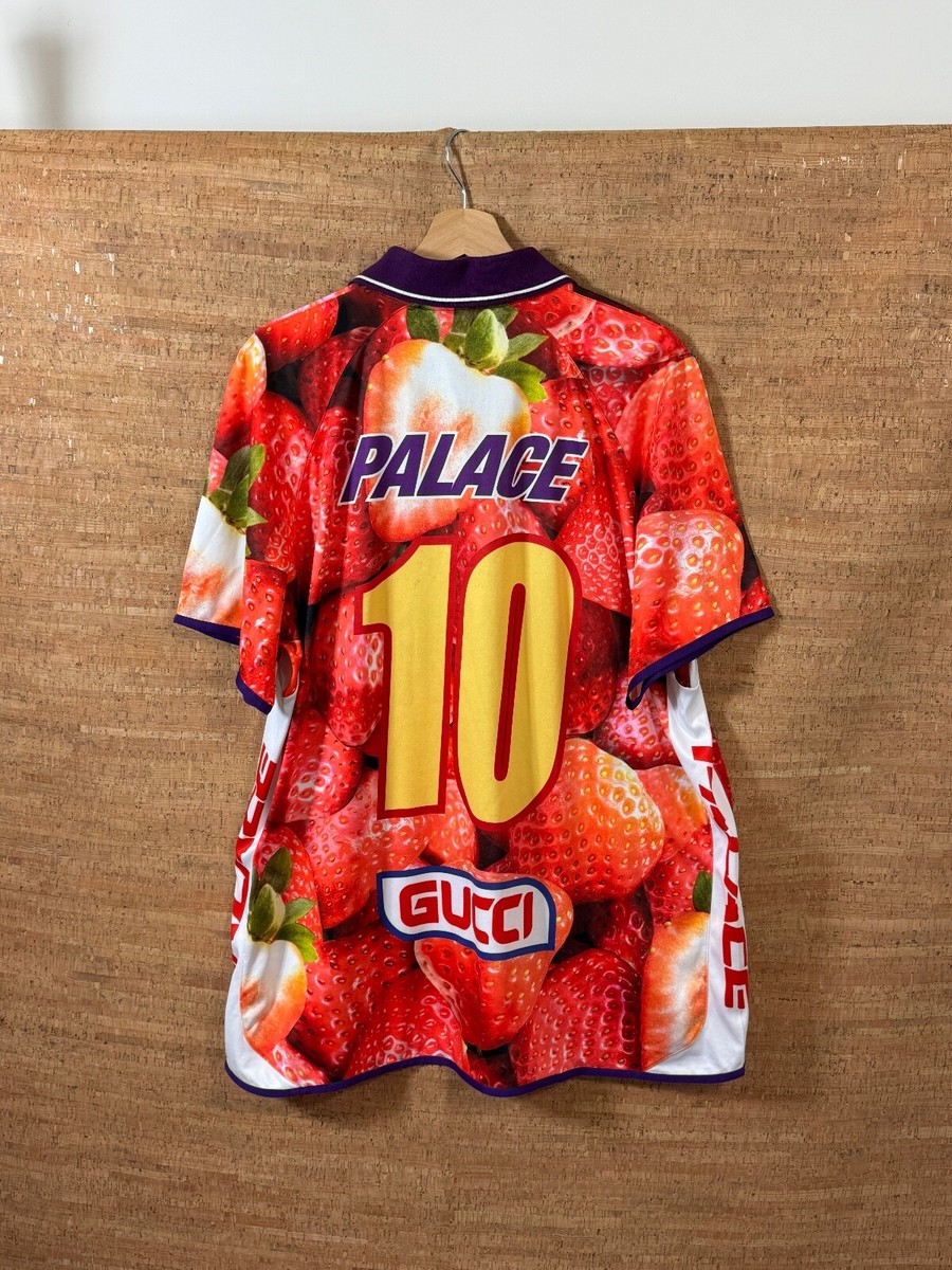 Gucci X Palace Strawberry print technical jersey football Size XXL