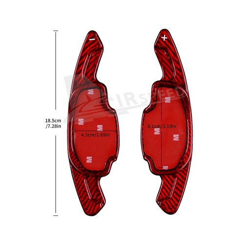 Red Steering Wheel Extension Shifter Paddle Carbon Fiber For Camaro 2012-2015 - Imagen 2 de 7