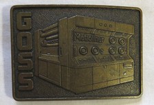 Vintage 1970's Belt Buckle Goss Metroliner Brass